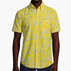 Mens Lands' End Traditional Fit Short Sleeve Seersucker Shirt